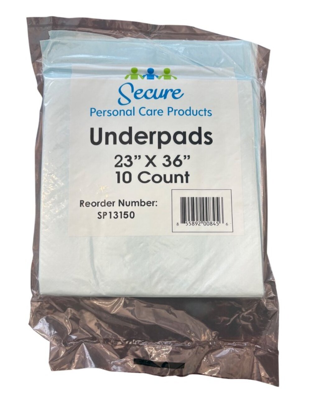 Secure Personal Care 2 pack 23" X 36" Disposable Underpads 20 Count Total